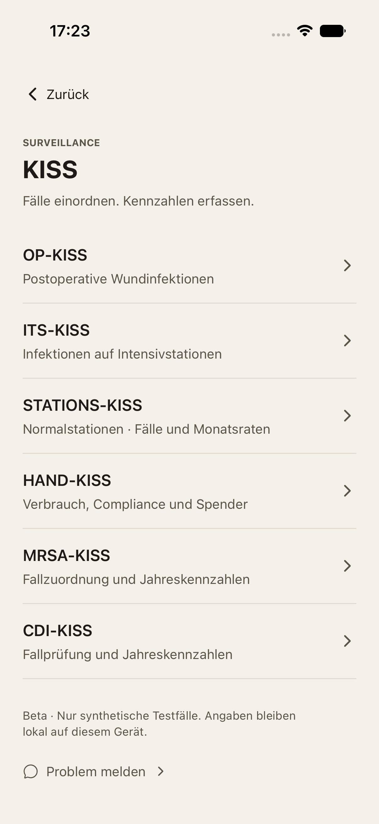 Hyga SI-App: KISS-Checker mit Modulauswahl